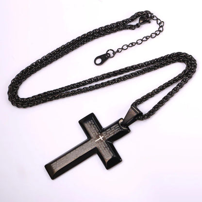 Cross Necklace with Bible Verse